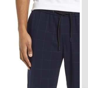 OPEN EDIT Men's E-Waist Plaid Stretch Pants NEW size small